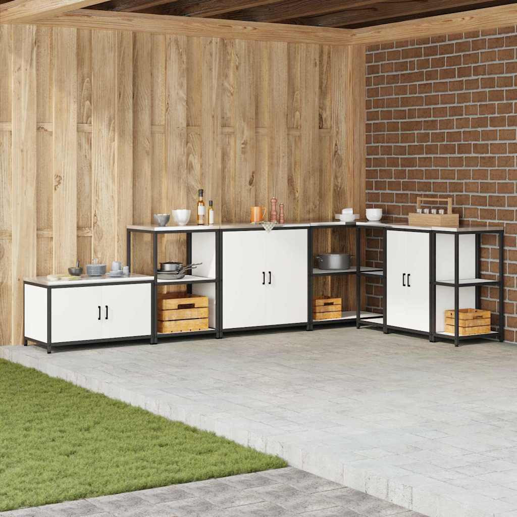 vidaXL Küchenregal HATTEM Weiß 60 x 50 x 92 cm Stahl