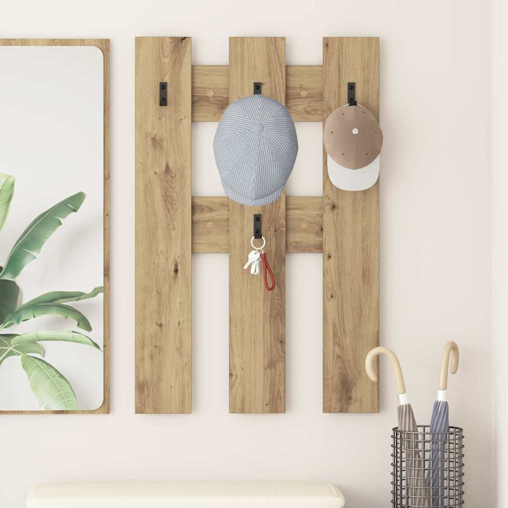 vidaXL Wandmontierter nachttisch Wandhalterung Artisan-Eiche