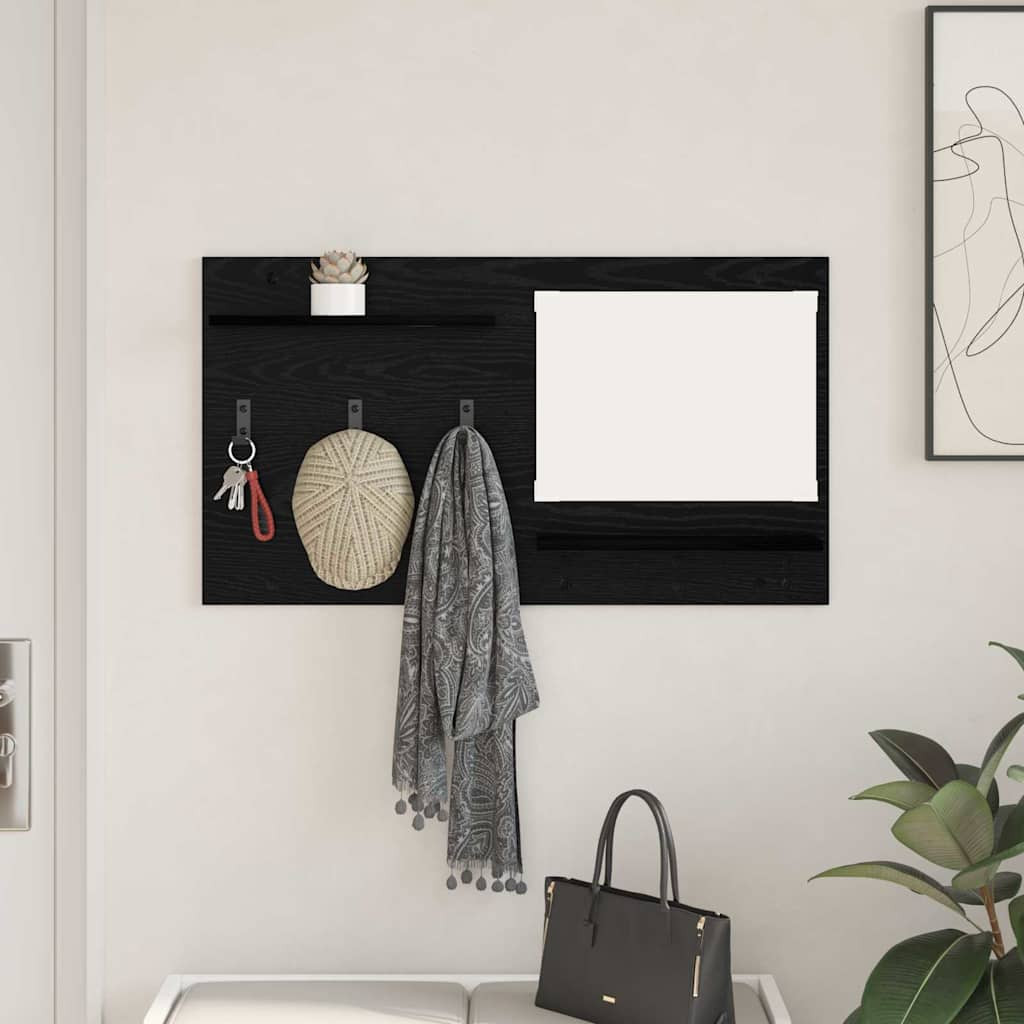 vidaXL Wandmontierter nachttisch Schwarz Eichen-Optik 90 x 10 x 50 cm