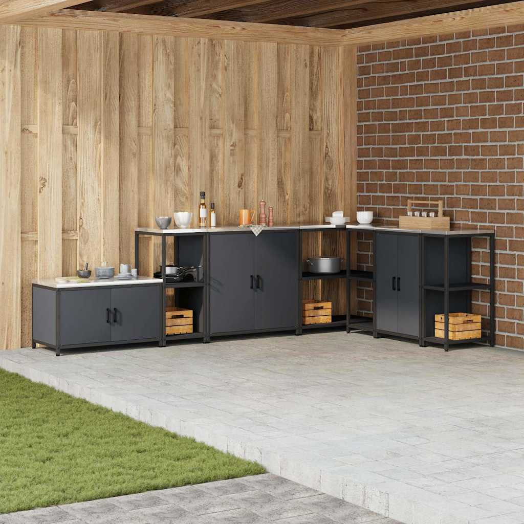 vidaXL Küchenregal HATTEM Anthrazit 40 x 50 x 92 cm Stahl
