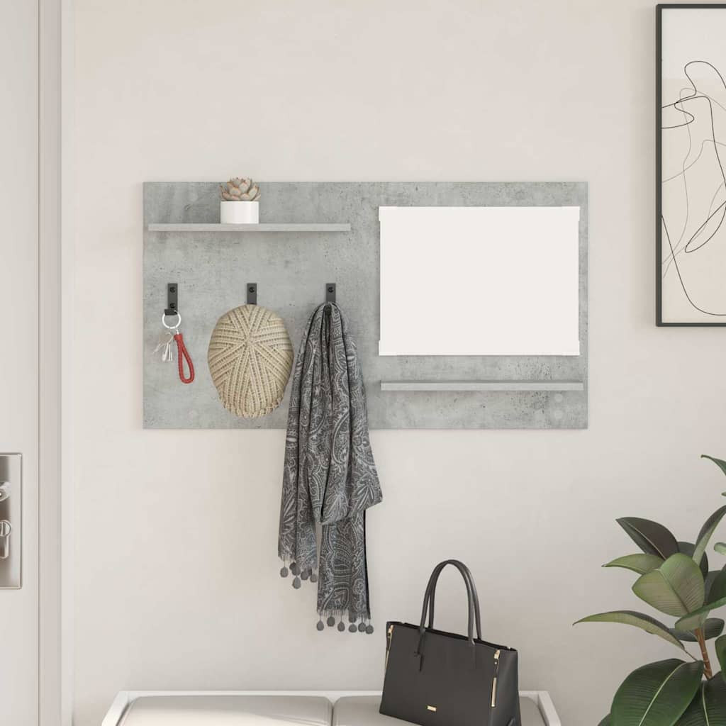 vidaXL Wandmontierter nachttisch mit Regal Beton Grau 90 x 10 x 50 cm