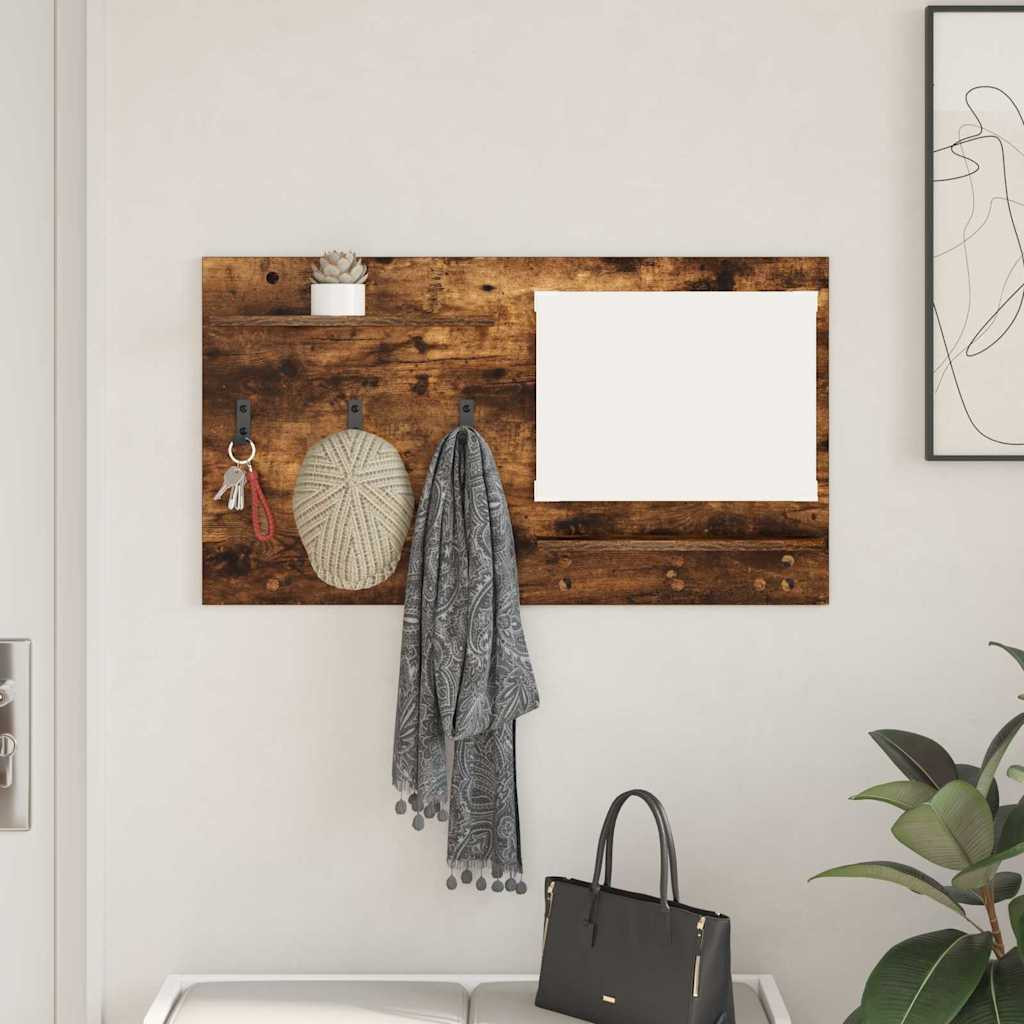 vidaXL Wandmontierter nachttisch Geräucherte Eiche 90 x 10 x 50 cm