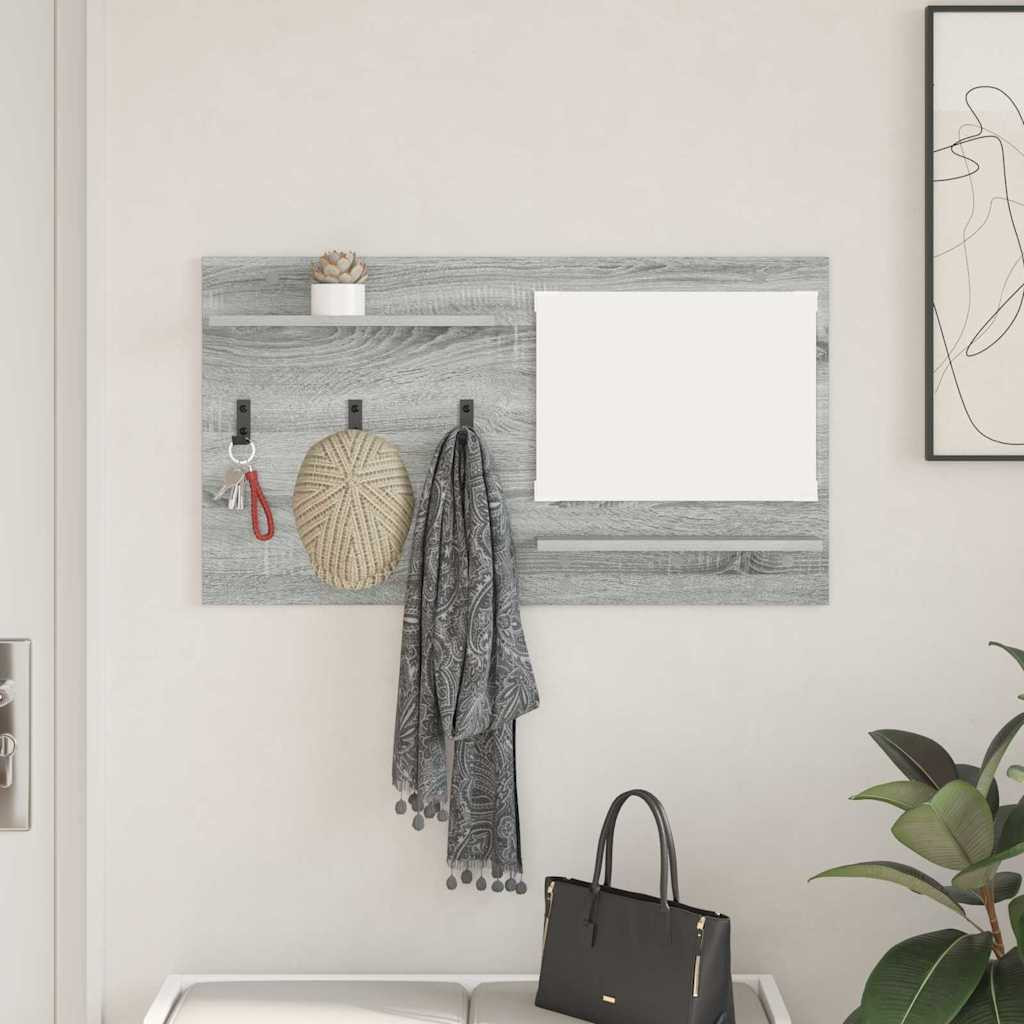 vidaXL Wandmontierter nachttisch Graues Sonoma 90 x 10 x 50 cm