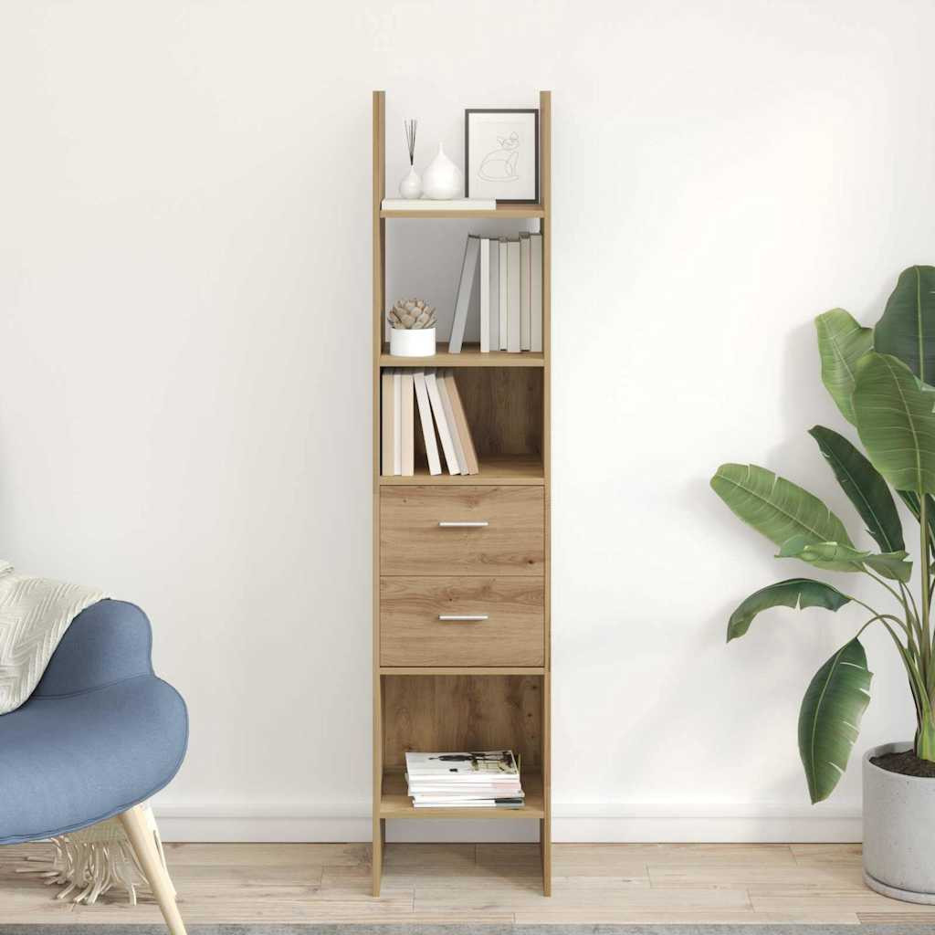 vidaXL Bücherregal 2 Ebenen 40 x 35 x 180 cm Holzwerkstoff