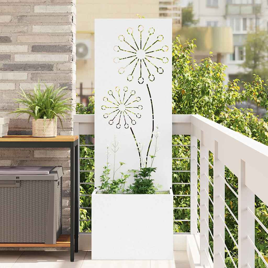 vidaXL Garten Sichtschutz-Leinwand Weiß 50 x 32 x 150 cm
