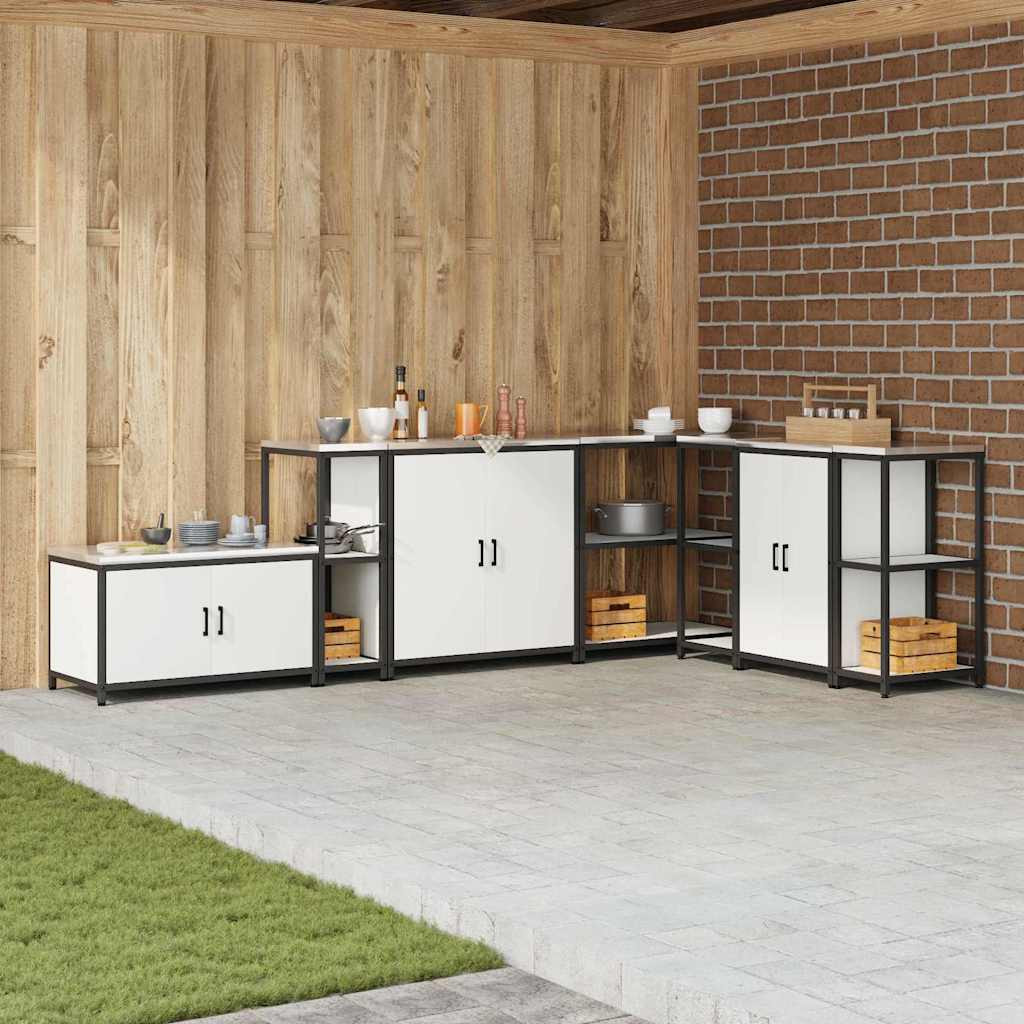vidaXL Küchenregal HATTEM Weiß 30 x 50 x 92 cm Stahl