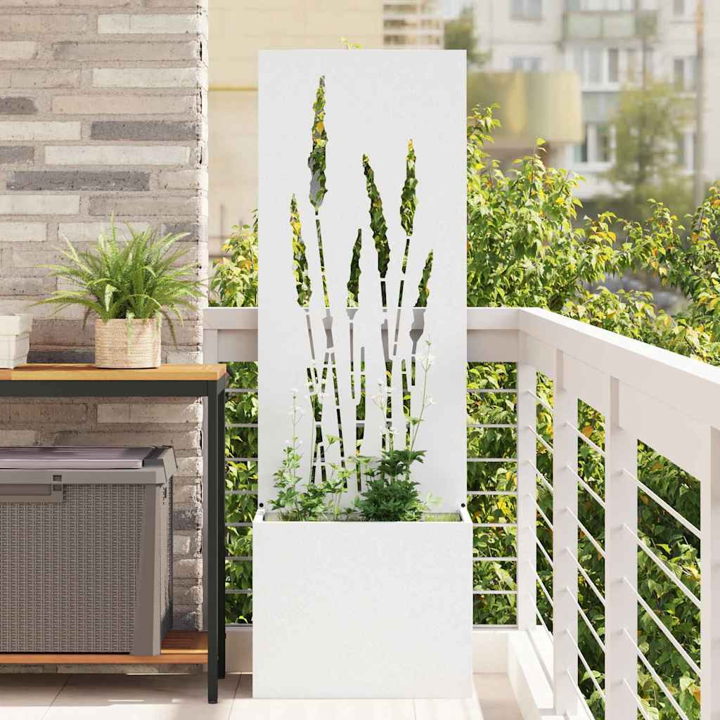 vidaXL Garten Sichtschutz-Leinwand Weiß 50 x 32 x 150 cm