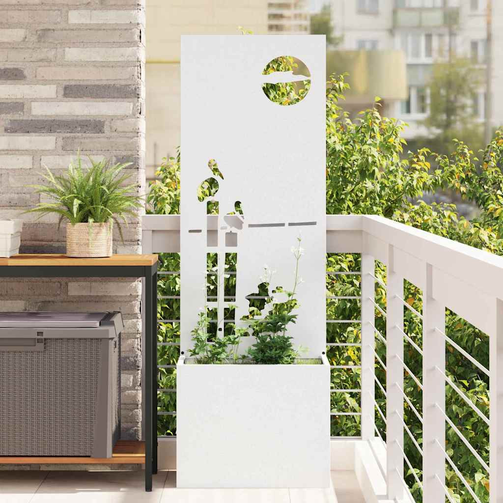 vidaXL Garten Sichtschutz-Leinwand Weiß 50 x 32 x 150 cm