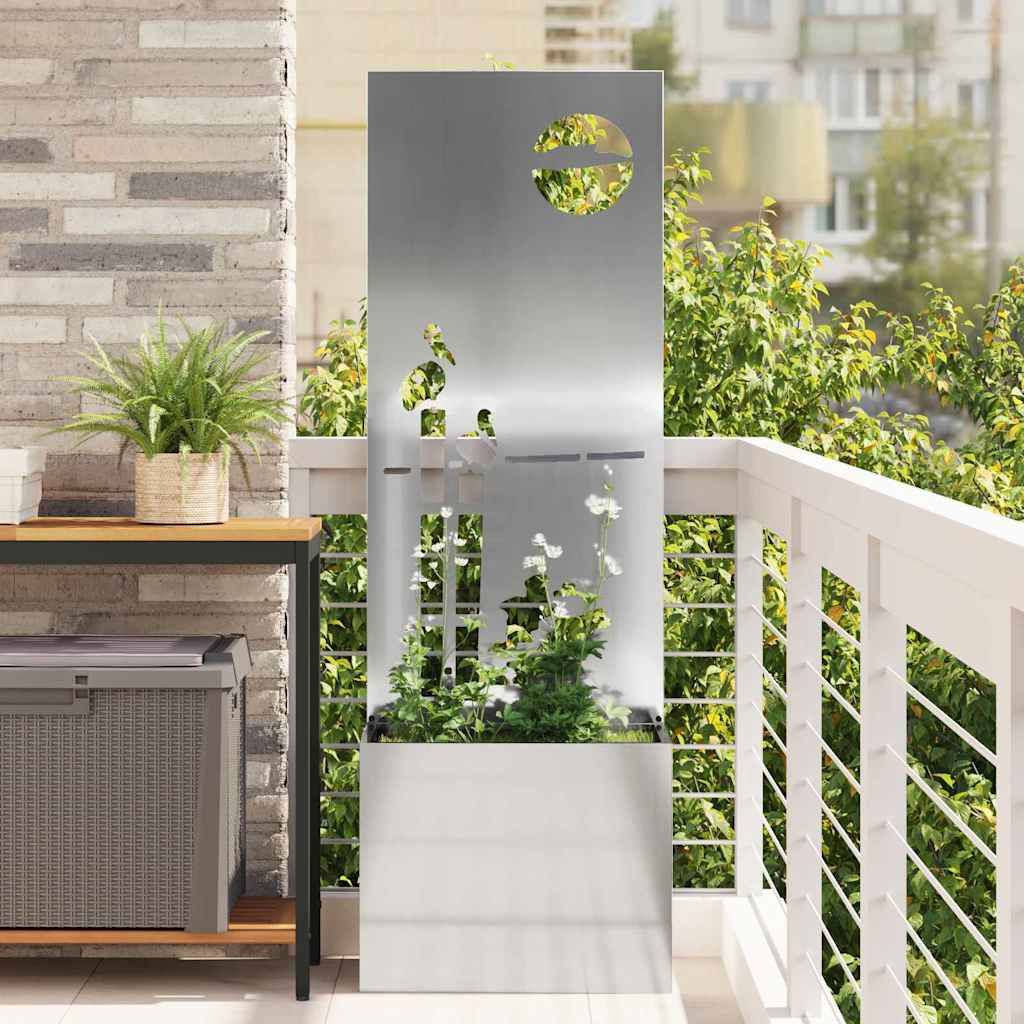 vidaXL Garten Sichtschutz-Leinwand Silber 50 x 32 x 150 cm