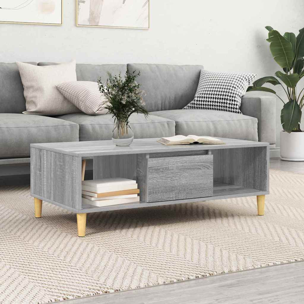 vidaXL Couchtisch Graues Sonoma 102 x 55 x 35 cm Holzwerkstoff