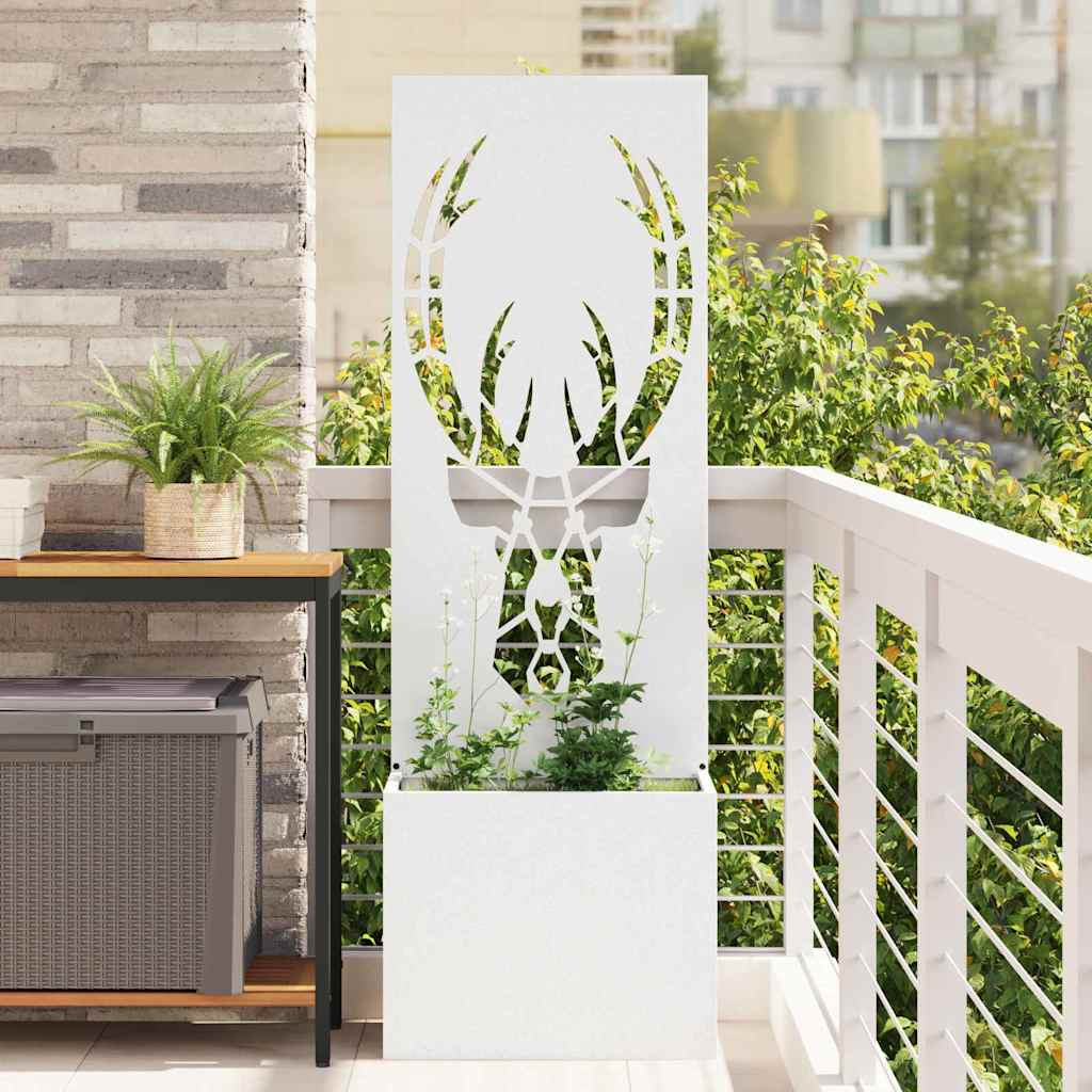 vidaXL Garten Sichtschutz-Leinwand Tiermuster Weiß 50 x 32 x 150 cm