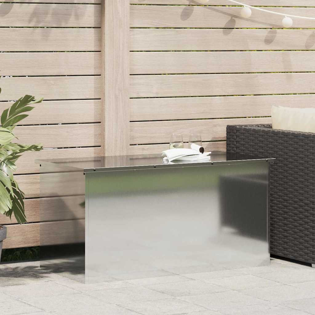 vidaXL Gartenlagerkissenbox Stahl 100 x 50,5 x 50 cm 220 Silber