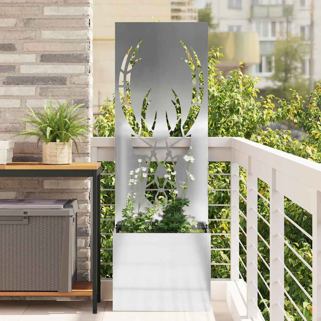 vidaXL Garten Sichtschutz-Leinwand Tiermuster Silber 50 x 32 x 150 cm