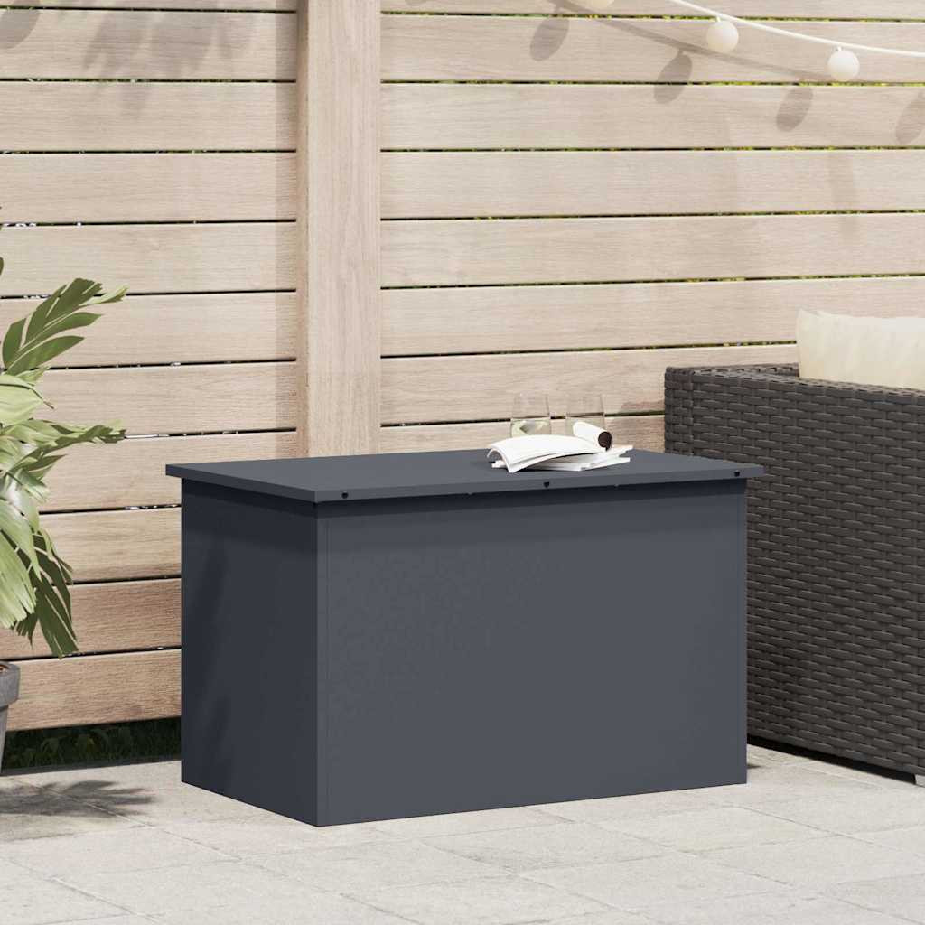 vidaXL Gartenlagerkissenbox Stahl 80 x 50,5 x 50 cm 180 Anthrazit