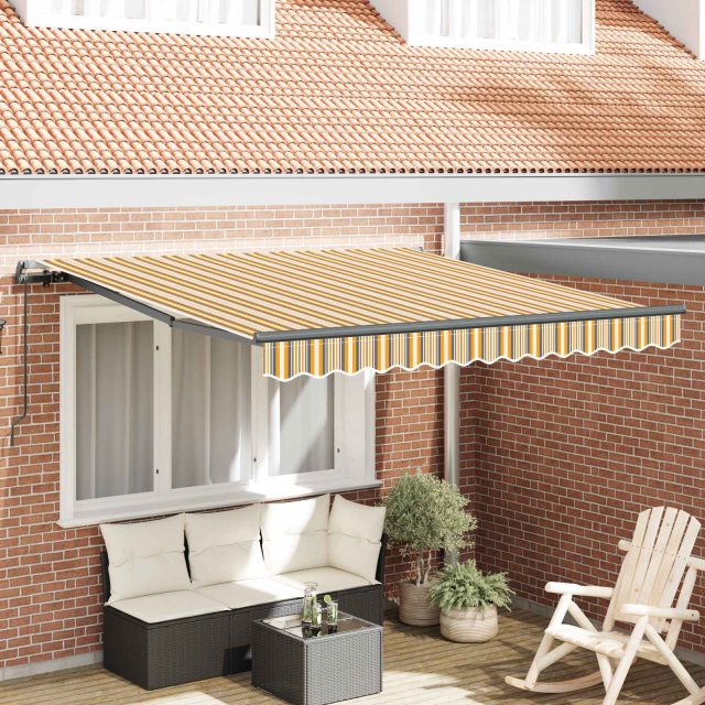 vidaXL Ausziehbare Markise Mehrfarbig 300 x 250 cm