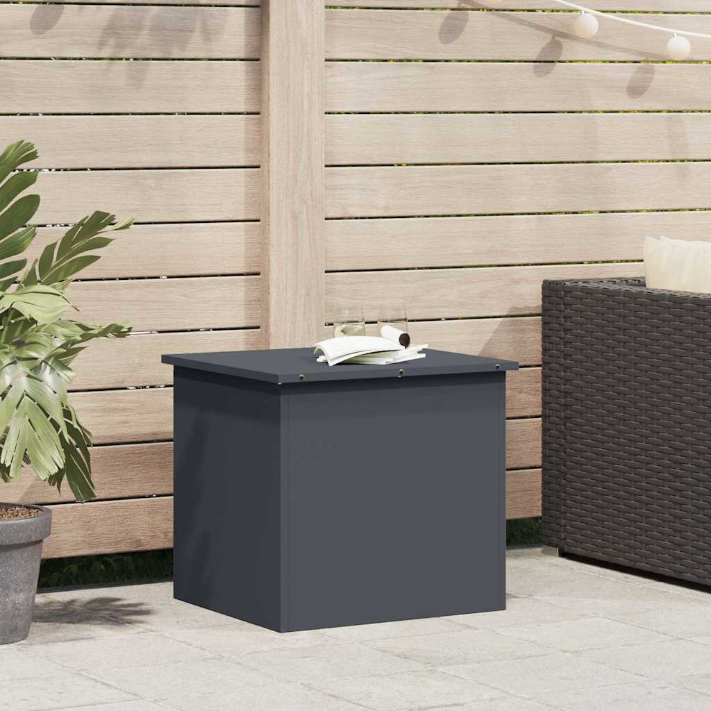vidaXL Gartenlagerkissenbox Stahl 55 x 50,5 x 50 cm 117 Anthrazit