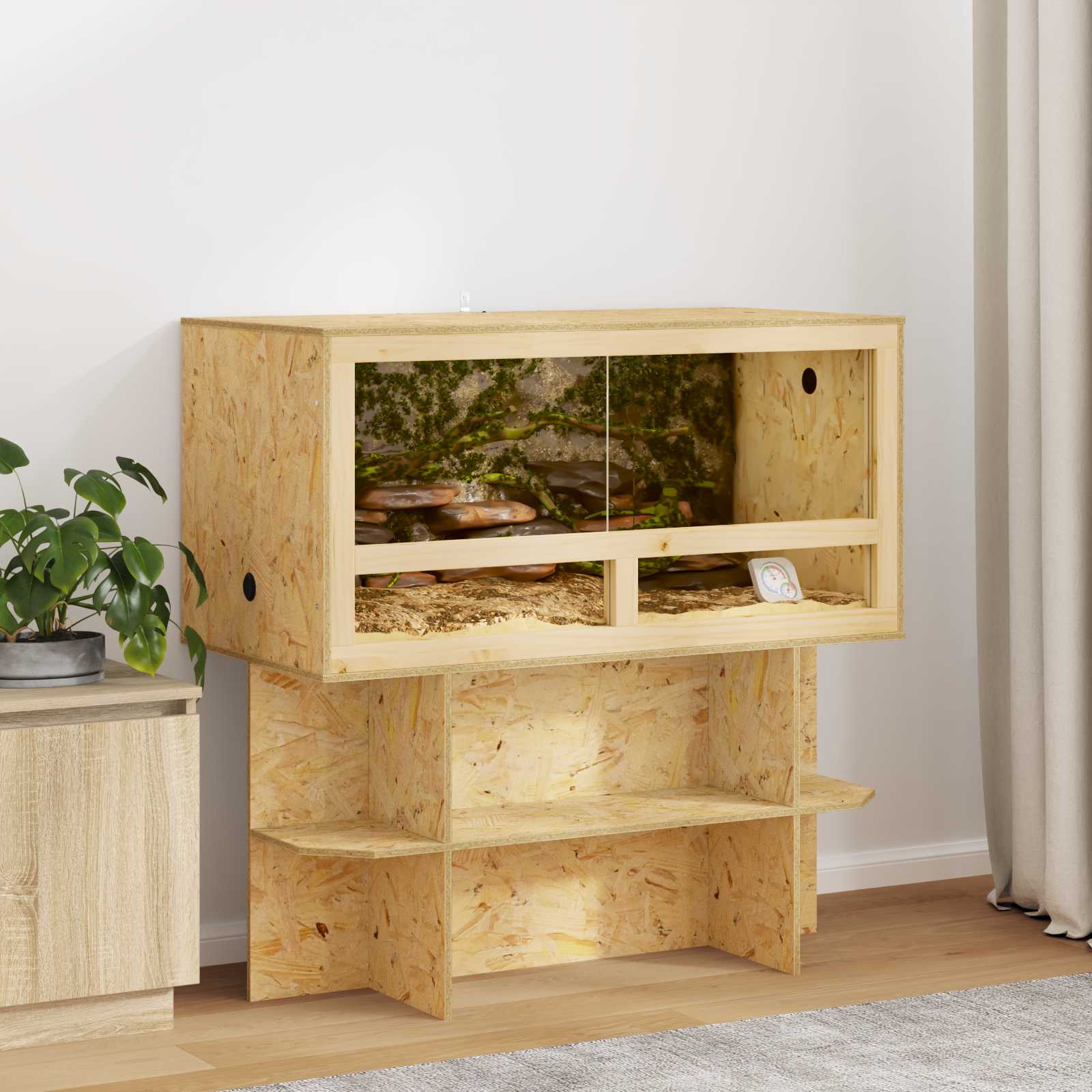 vidaXL Terrarium Braun 100 x 50 x 50 cm OSB