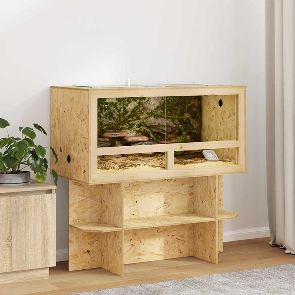 vidaXL Terrarium Braun 100 x 50 x 50 cm OSB