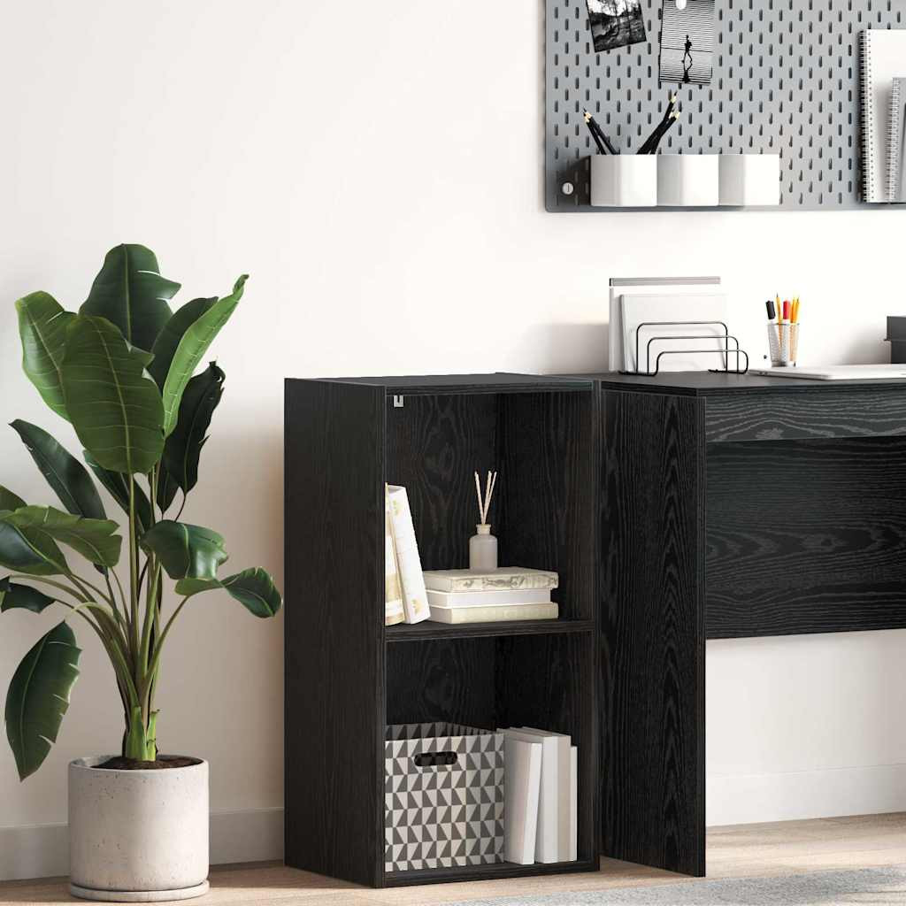 vidaXL Bücherregal Schwarz Eichen-Optik 40 x 30 x 77 cm Holzwerkstoff