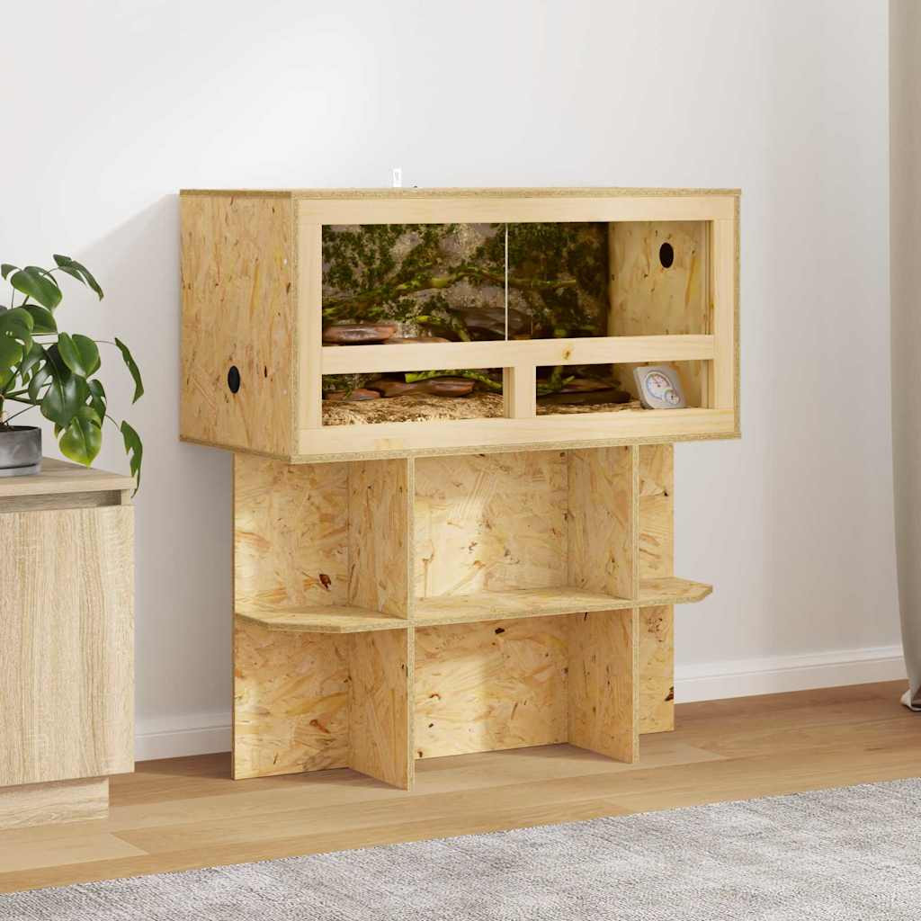 vidaXL Terrarienbasis mit Regal Braun 80 x 40 x 50 cm OSB