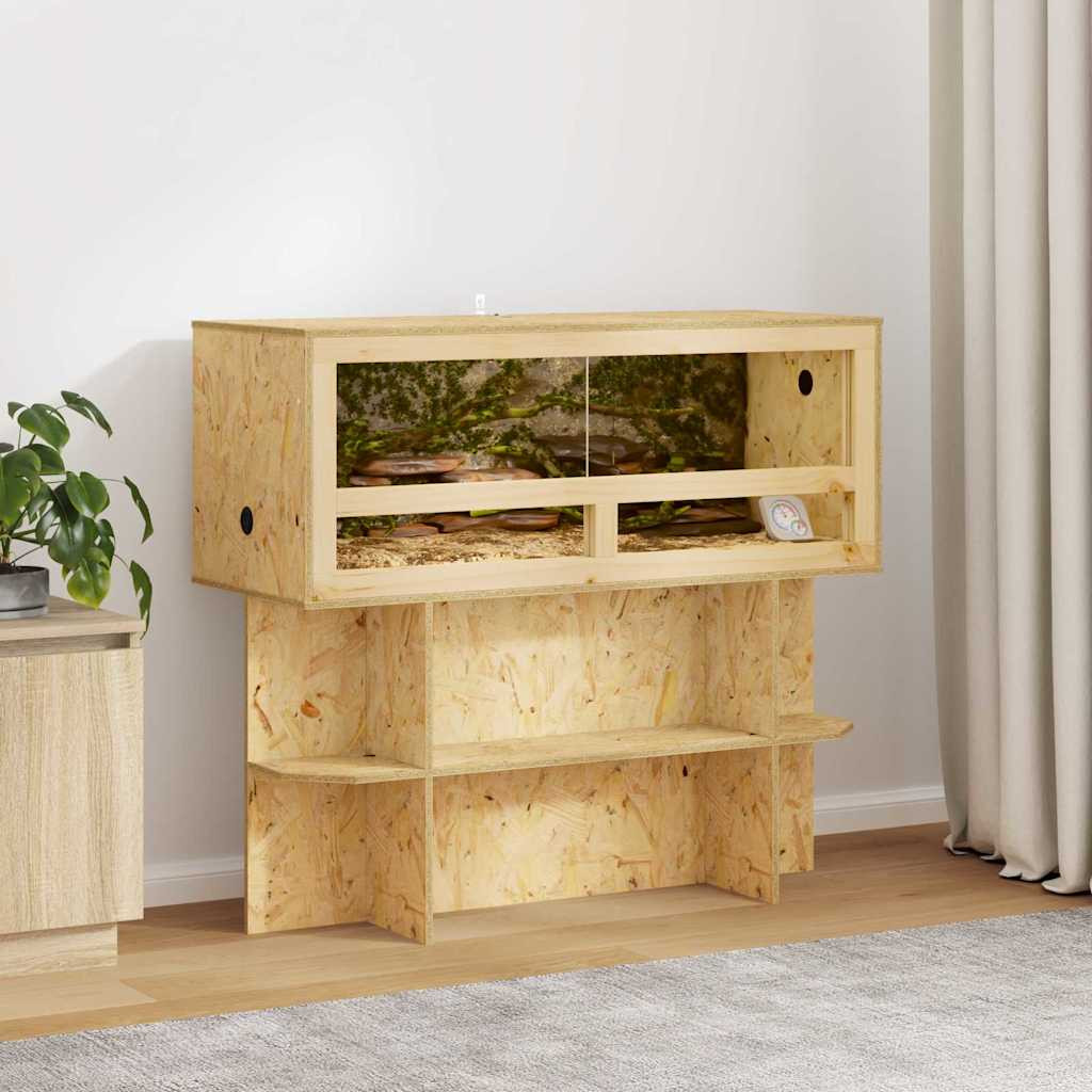 vidaXL Terrarienbasis mit Regal Braun 100 x 40 x 50 cm OSB
