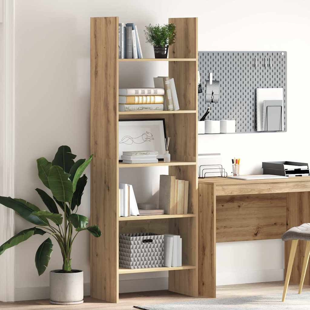 vidaXL Bücherregal 5 Ebenen 60 x 35 x 180 cm Holzwerkstoff