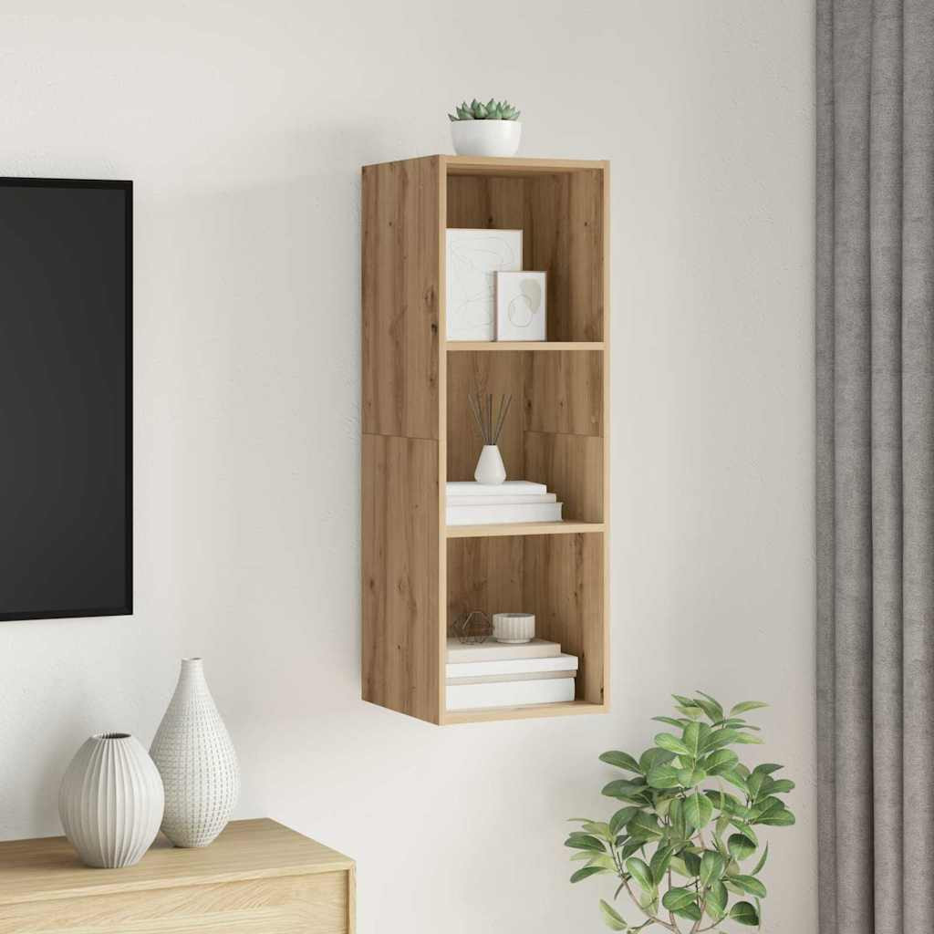 vidaXL TV-Schrankset 37 x 37 x 107 cm Artisan-Eiche Holzwerkstoff