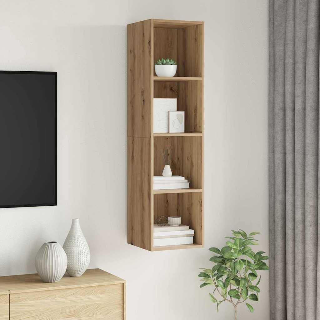 vidaXL TV-Schrankset 37 x 37 x 142,5 cm Artisan-Eiche Holzwerkstoff