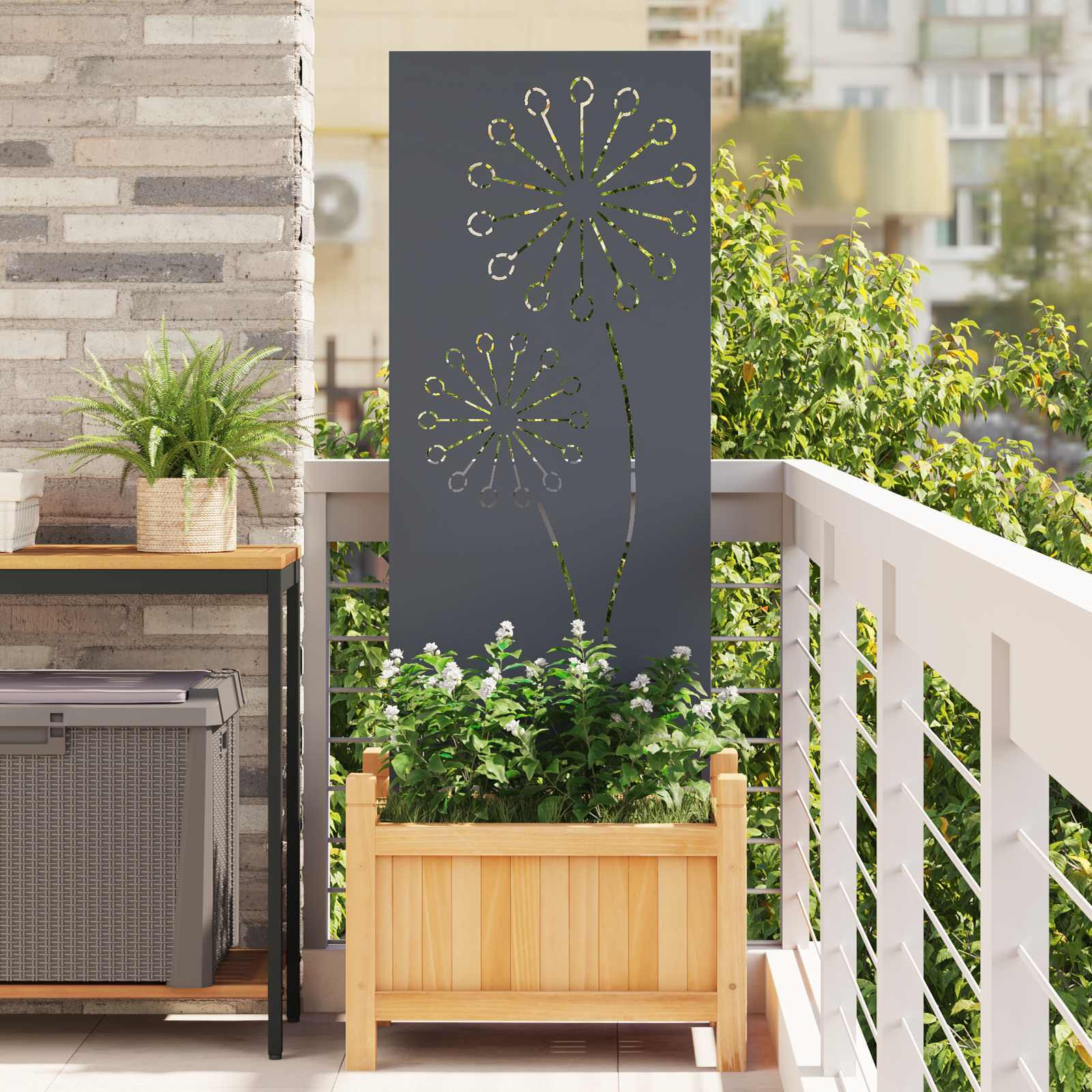 vidaXL Garten Sichtschutz-Leinwand Anthrazit 50 x 140 cm