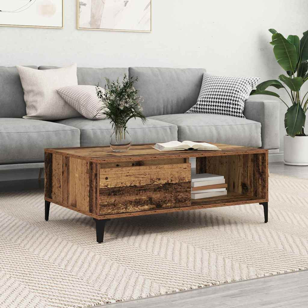 vidaXL Couchtisch Altholz 90 x 60 x 35 cm Holzwerkstoff