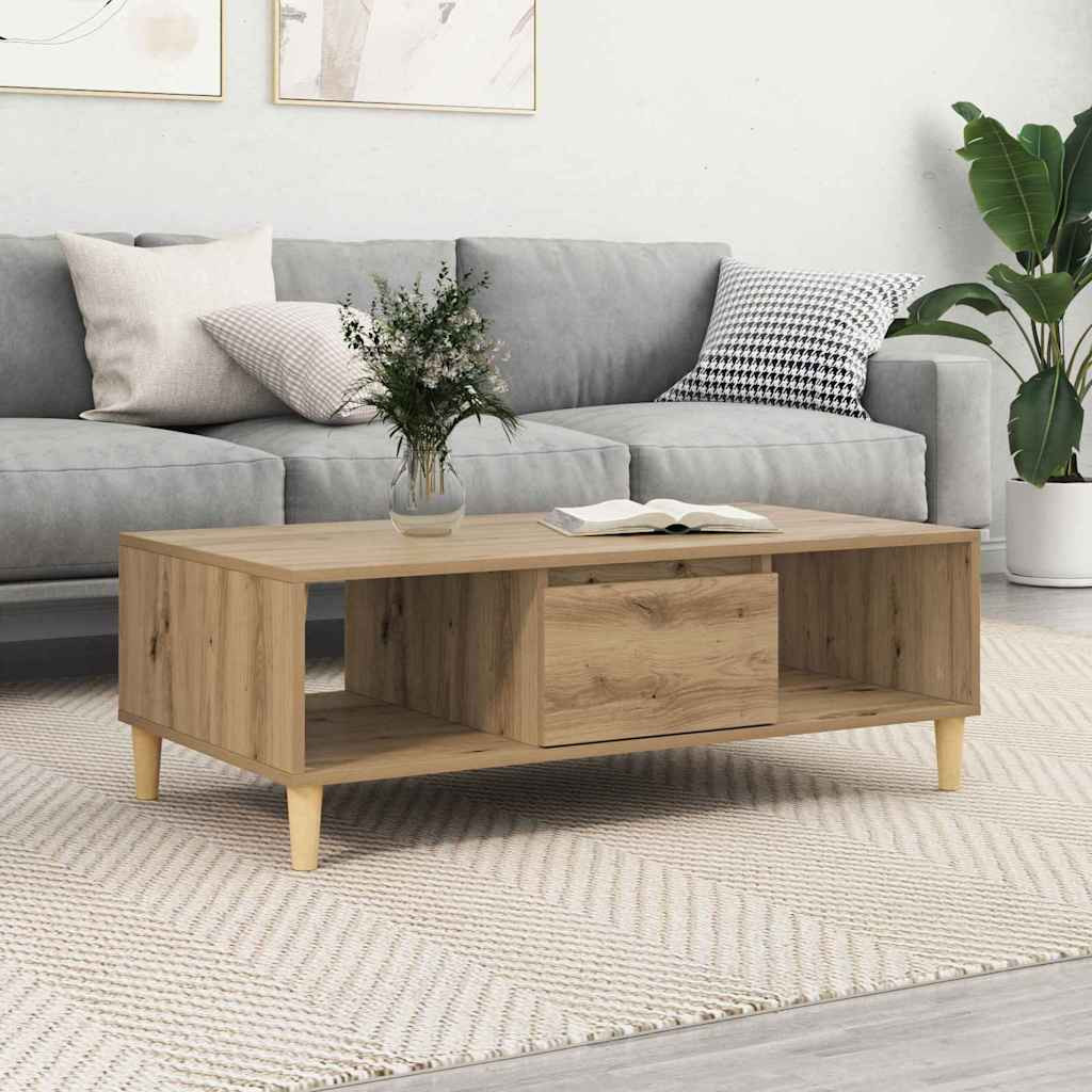 vidaXL Couchtisch Artisan-Eiche 102 x 55 x 35 cm Holzwerkstoff