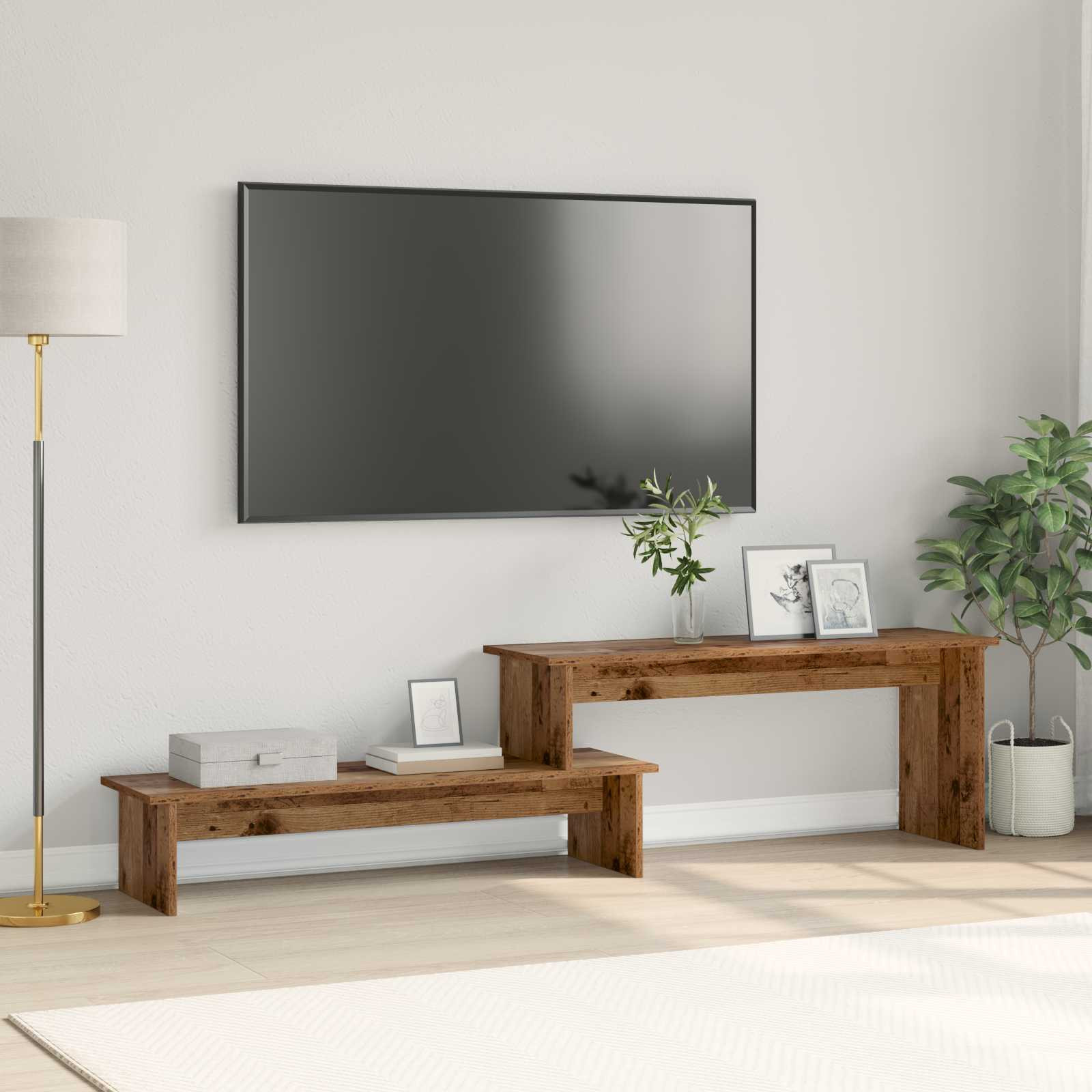 vidaXL TV-Schrankset Altholz 180 x 30 x 43 cm Holzwerkstoff