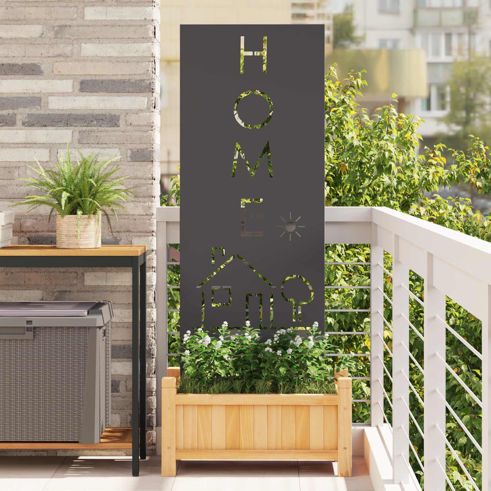 vidaXL Garten Sichtschutz-Leinwand Schwarz 50 x 140 cm