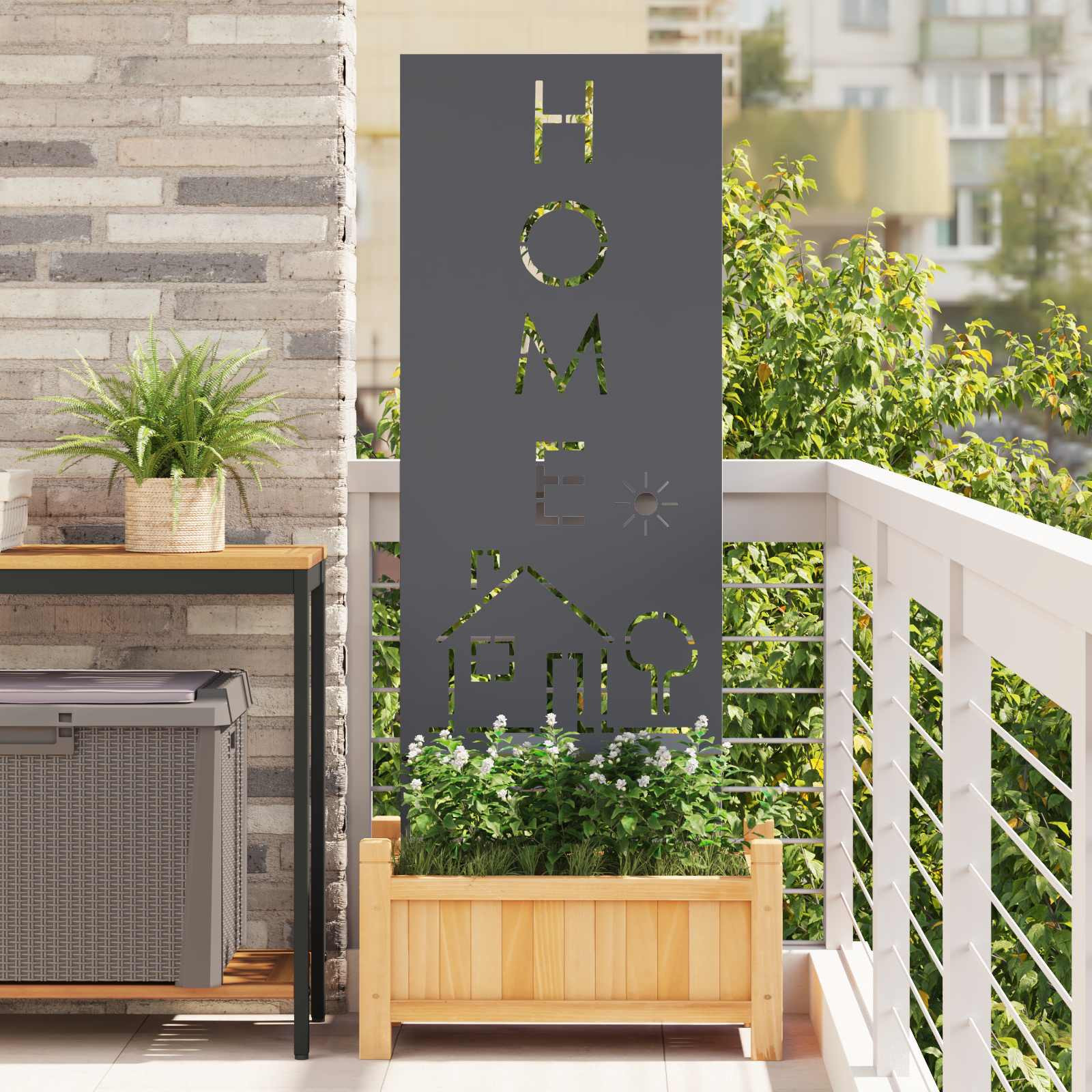 vidaXL Garten Sichtschutz-Leinwand Anthrazit 50 x 140 cm