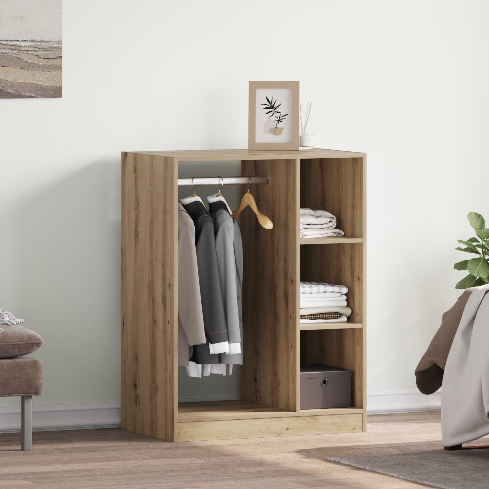 vidaXL Kleiderschrank Artisan-Eiche 77 x 48 x 102 cm