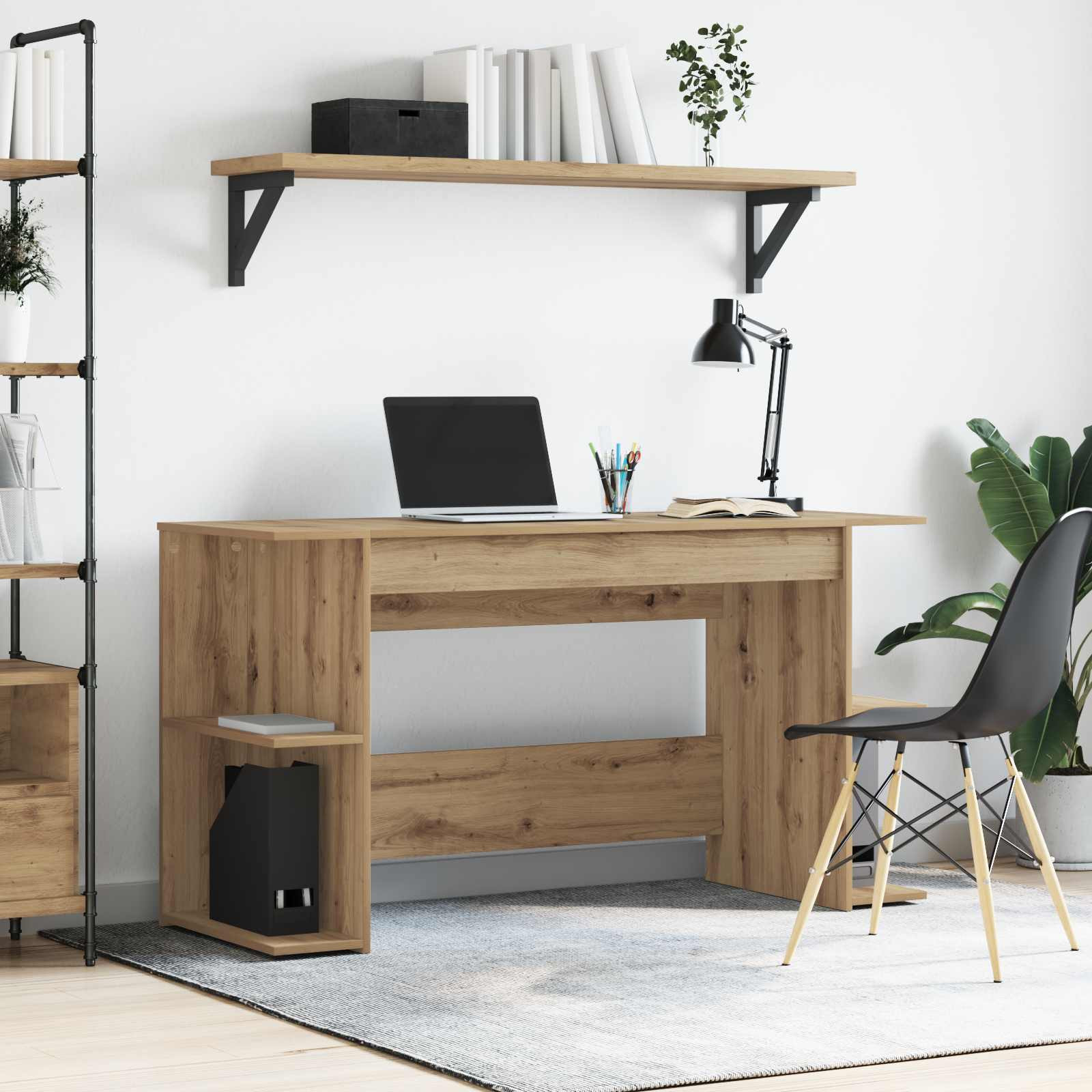vidaXL Schreibtisch Artisan-Eiche Holzwerkstoff 140 x 50 x 75 cm