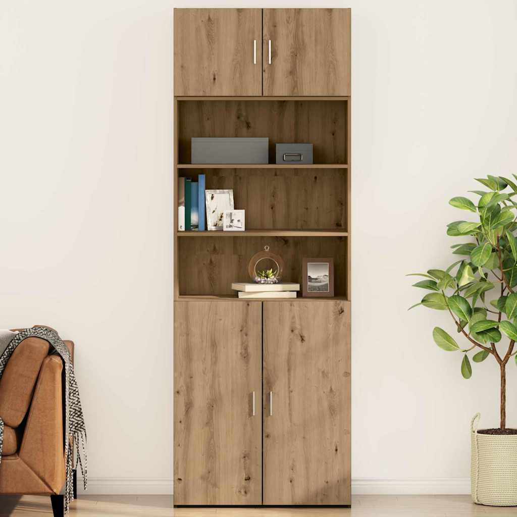 vidaXL Wandschrank Artisan-Eiche 80 x 42,5 x 40 cm Holzwerkstoff