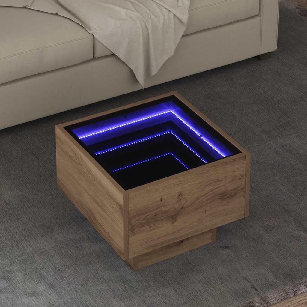 vidaXL Couchtisch Artisan-Eiche 40 x 40 x 30 cm Holzwerkstoff
