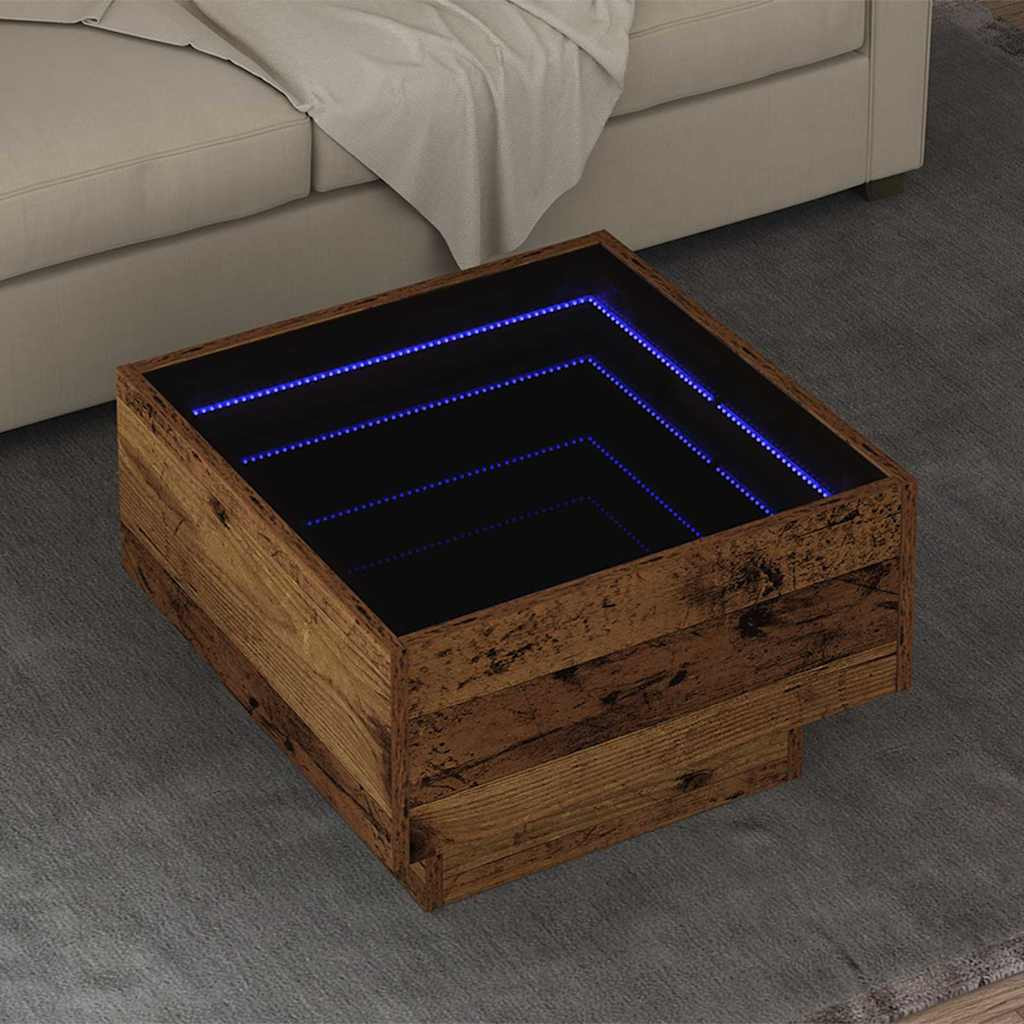 vidaXL Couchtisch Altholz 50 x 50 x 30 cm Holzwerkstoff