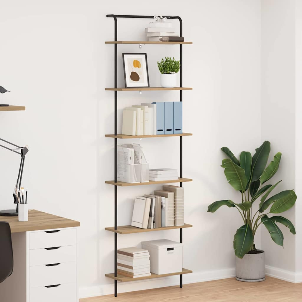 vidaXL Bücherregal 6 Ebenen 60 x 24 x 203 cm Holzwerkstoff