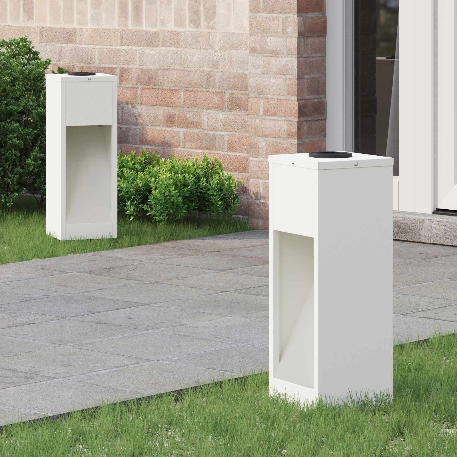 vidaXL Solar LED Wegeleuchte 2 pcs Warmes Weiß 18 x 18 x 50 cm