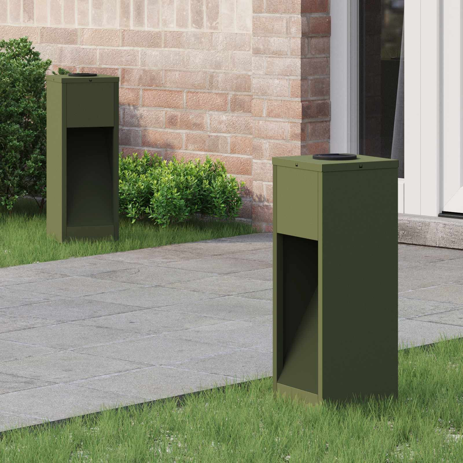 vidaXL Solar LED Wegeleuchte 2 pcs Warmes Weiß 18 x 18 x 50 cm