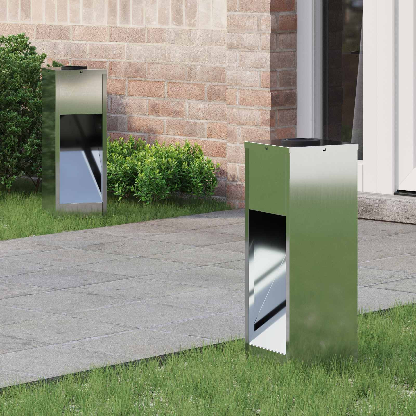 vidaXL Solar LED Wegeleuchte 2 pcs Warmes Weiß 18 x 18 x 50 cm