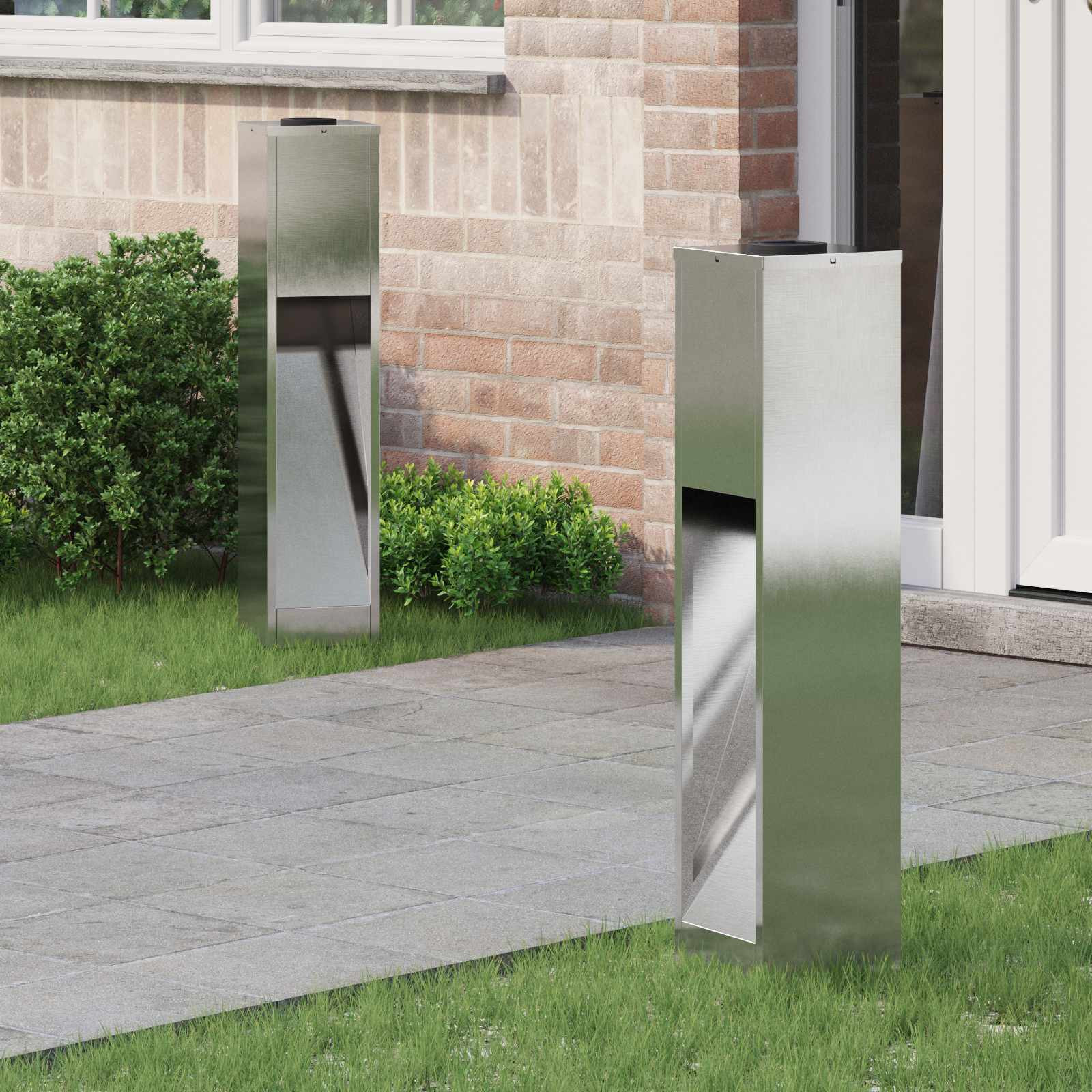 vidaXL Solar LED Wegeleuchte 2 pcs Warmes Weiß 18 x 18 x 80 cm