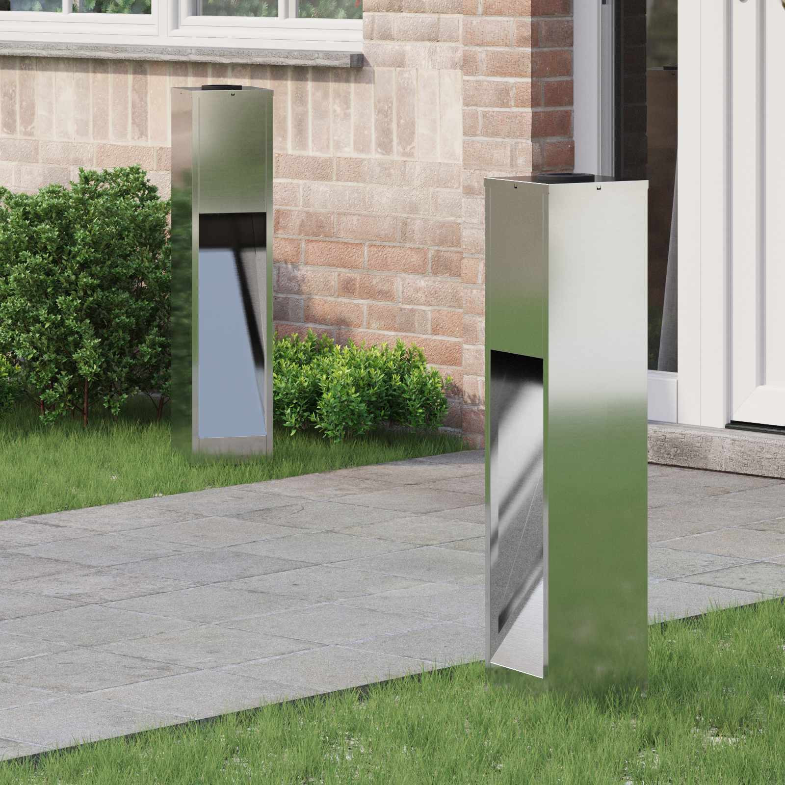 vidaXL Solar LED Wegeleuchte 2 pcs Warmes Weiß 18 x 18 x 80 cm