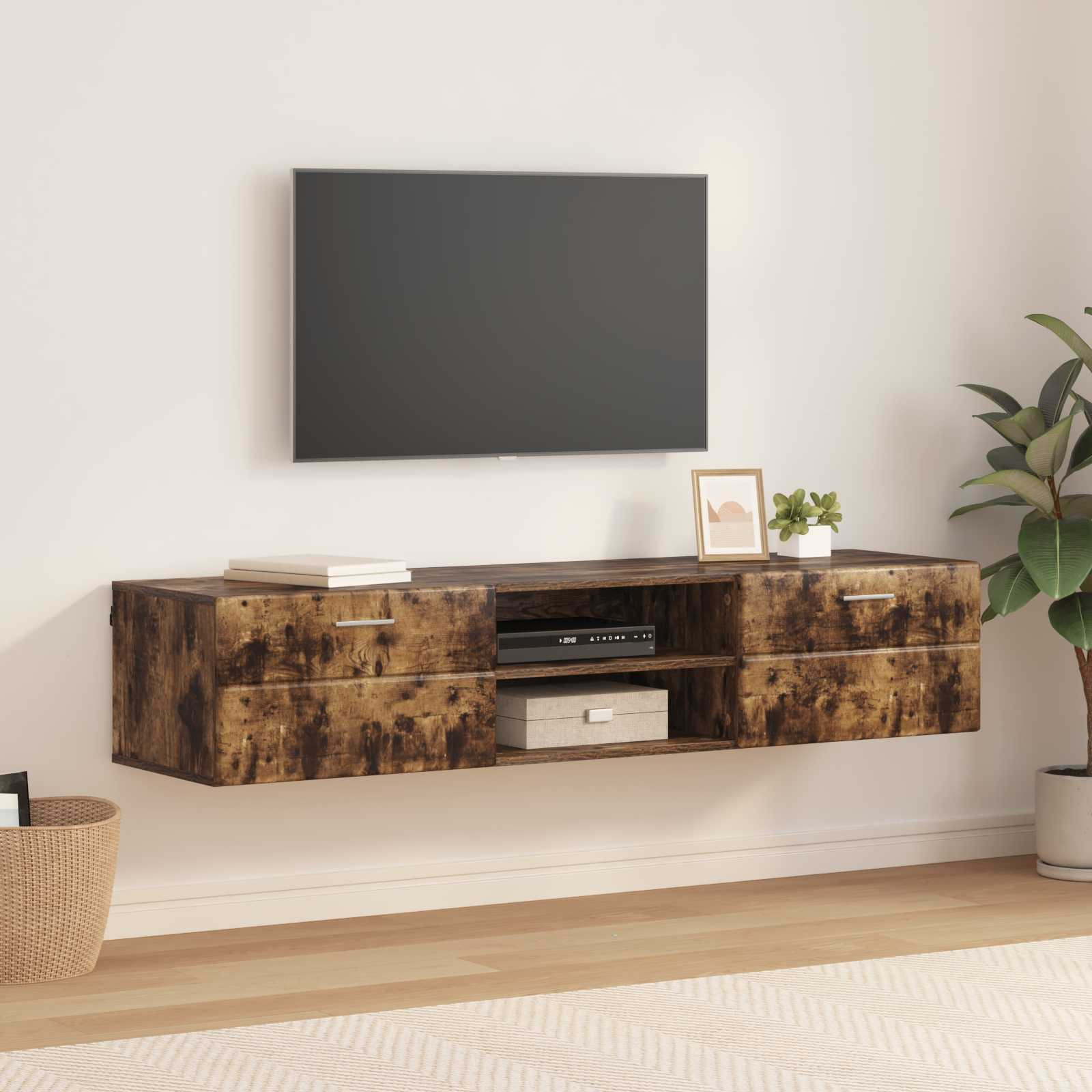 vidaXL Holzschrank Geräucherte Eiche 150 x 39 x 30 cm Holzwerkstoff