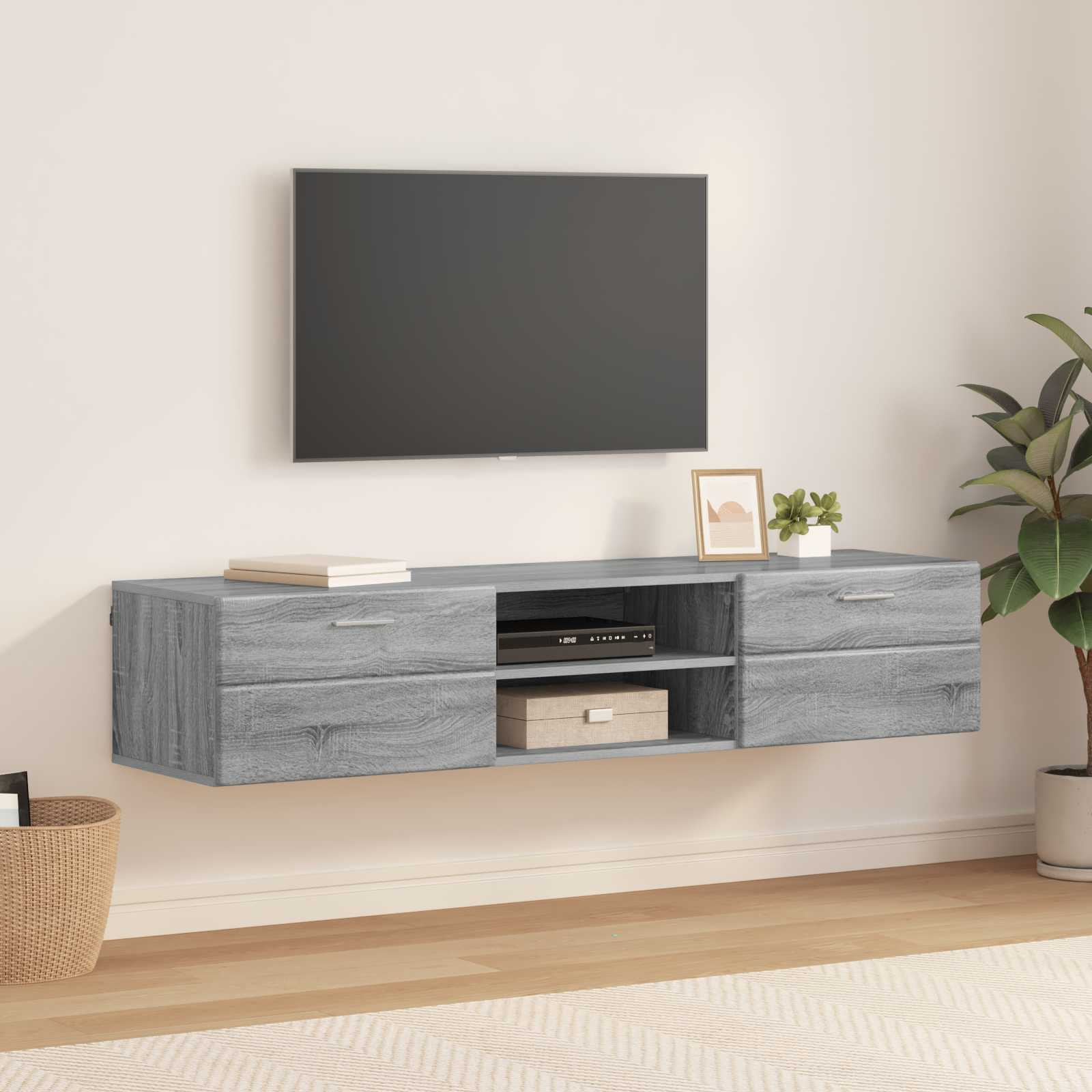 vidaXL Holzschrank Graues Sonoma 150 x 39 x 30 cm Holzwerkstoff