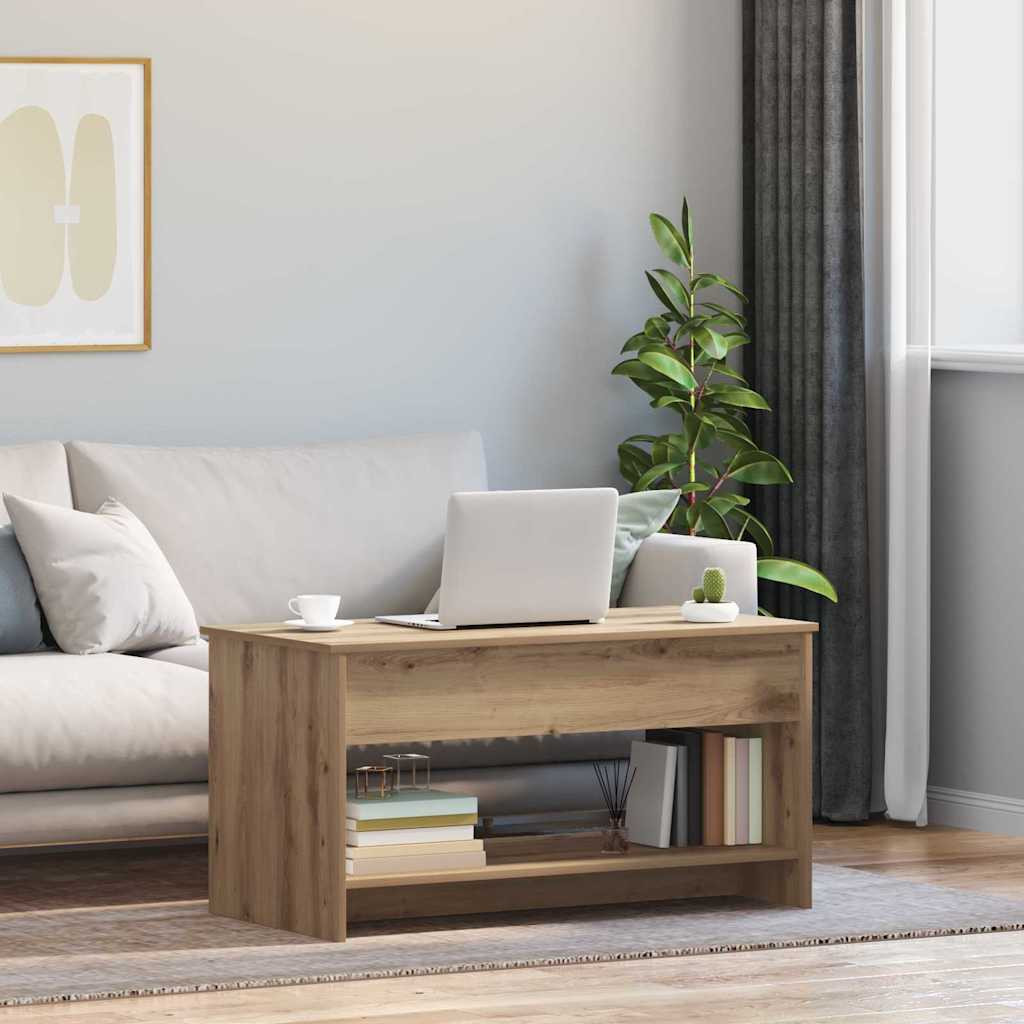 vidaXL Couchtisch Artisan-Eiche 80 x 50,5 x 41,5 cm Holzwerkstoff