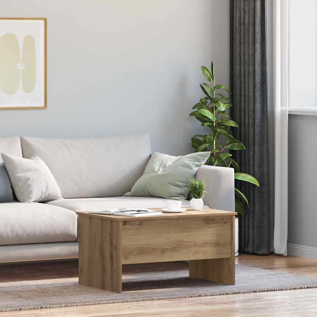 vidaXL Couchtisch Artisan-Eiche 102 x 50,5 x 46,5 cm Holzwerkstoff