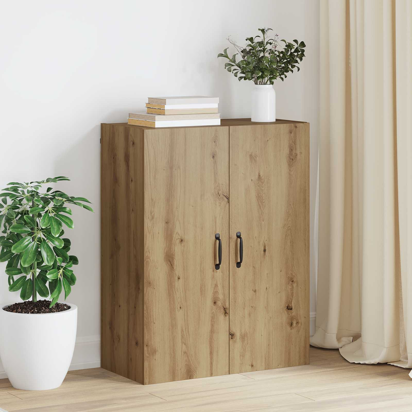 vidaXL Wandschrank Artisan-Eiche 69,5 x 34 x 90 cm Holzwerkstoff